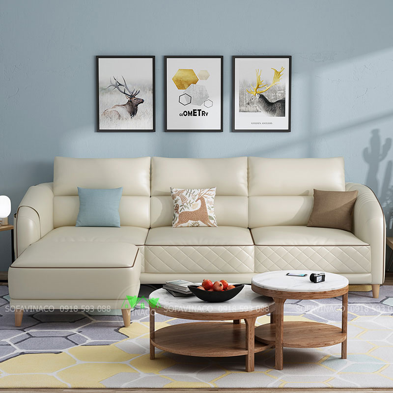 Bộ ghế sofa da đẹp thiết kế độc đáo